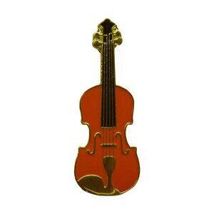Violin Enamel Pin - Classical Musical Band Instrument Fiddle Apparel Gift NWT